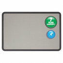 Quartet Push-Pin Bulletin Board, Fabric/Fiberboard, 36"H x 48"W, Gray - 7694G