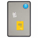 Quartet Push-Pin Bulletin Board, Fabric/Fiberboard, 36"H x 48"W, Gray - 7694G