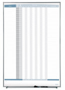 Quartet Gloss-Finish Steel In/Out Board, Wall Mounted, 34 inH x 23 inW, White/Gray - 33705