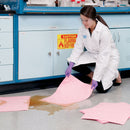 New Pig 20 in Absorbent Pad, Fluids Absorbed: Chemical, Hazmat, Heavy, 22 gal, 100 PK - MAT301