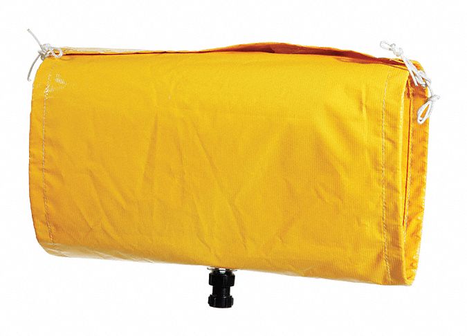 New Pig Pipe Diverter, 2 ft 8 in x 1 ft. 7-1/2", Drawstrings, Yellow, 33% Polyester, 67% PVC - TLS182