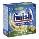 FINISH Dish Detergent Gelpacs, Orange Scent, Box Of 32 Gelpacs, 8 Boxes/Carton - RAC81053CT