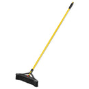 Rubbermaid Maximizer Push-To-Center Broom, 18", Pvc Bristles, Yellow/Black - RCP2018729