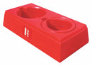 Flamefighter Red Fire Extinguisher Stand, Holds (2) 10 lb or 20 lb Fire Extinguishers - JFP02