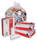 Tough Guy Trash Bag, 40 to 45 gal., LLDPE, Coreless Roll, Clear, PK 125 - 31DK35