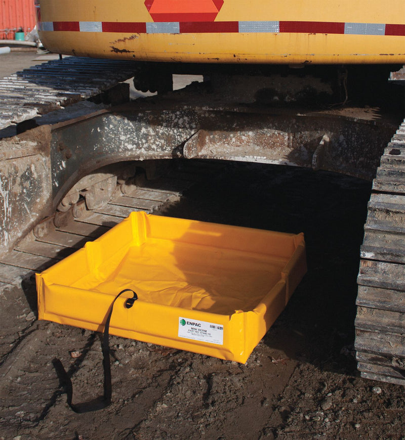 Enpac Spill Containment Berm, 30 gal Spill Capacity, 24 in Length, 48 in Width, 6 in Height - 5624-YE-F
