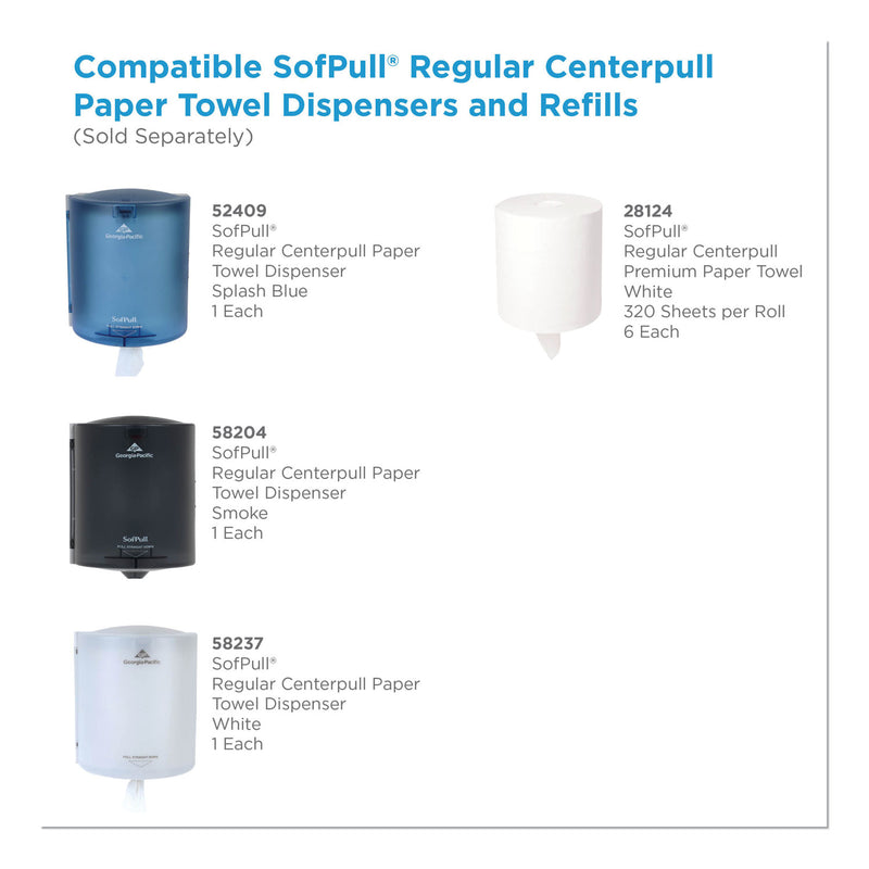 Georgia-Pacific Center Pull Hand Towel Dispenser, 9 1/4W X 8 3/4D X 11 1/2H, Smoke - GPC58204