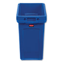 Rubbermaid Slim Jim Under-Counter Container, 23 Gal, Polyethylene, Blue - RCP2026725