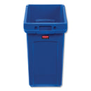 Rubbermaid Slim Jim Under-Counter Container, 23 Gal, Polyethylene, Blue - RCP2026725