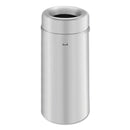 Rubbermaid Crowne Collection Open Top Receptacle, 15 Gal, Metal, Aluminum - RCPAOT15SAPL