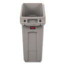 Rubbermaid Slim Jim Under-Counter Container, 13 Gal, Polyethylene, Beige - RCP2026698