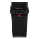 Rubbermaid Slim Jim Under-Counter Container, 23 Gal, Polyethylene, Black - RCP2026722
