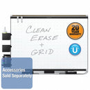 Quartet Gloss-Finish Steel Dry Erase Board, Wall Mounted, 48"H x 72"W, White - TEM547B