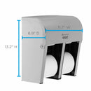 Georgia-Pacific Toilet Paper Dispenser, Compact(R), Silver, Coreless, (4) Rolls Dispenser Capacity - 56748