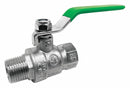 Top Brand Ball Valve, Lead-Free Nickel Plated Brass, Inline, 2-Piece, Pipe Size 3/4 in - 32J022