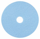 3M 27 in Non-Woven Polyester Fiber Round Burnishing Pad, 1500 to 3000 rpm, Light Blue, 5 PK - 3050