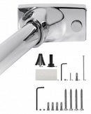 WingIts 60 inL x 1 in x 5/8 inD Polished Chrome Curved Shower Rod, Includes: Mounting Anchors, Stainless St - WOCONPS5REN