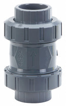 Georg Fischer Check Valve, 2 in, Single, Inline Spring, PVC, Socket/Threaded x Socket/Threaded - 161562107