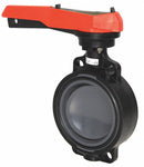 Georg Fischer Wafer-Style Butterfly Valve, PVC, 150 psi, 4 in Pipe Size - 161567005