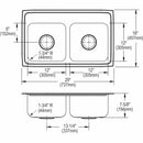 Elkay 29 in x 18 in x 7 5/8 in Drop-In Sink with Faucet Ledge with 12 in x 12 in Bowl Size - LR29184