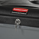 Rubbermaid 65 gal Rectangular Confidential Waste Container, Plastic, Gray - FG9W1088GRAY