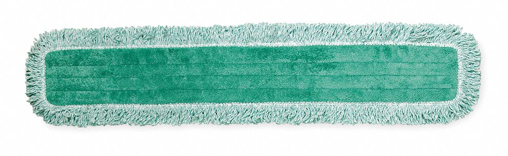 Rubbermaid Hygen Dry Dusting Mop Heads with Fringe, 36, Microfiber, Green