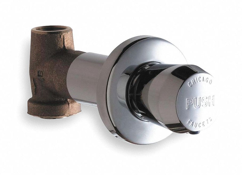 Chicago Faucets Tub And Shower Valve, Single Control, Chrome Finish, For Use With Chicago Faucets - 770-665PSHCP