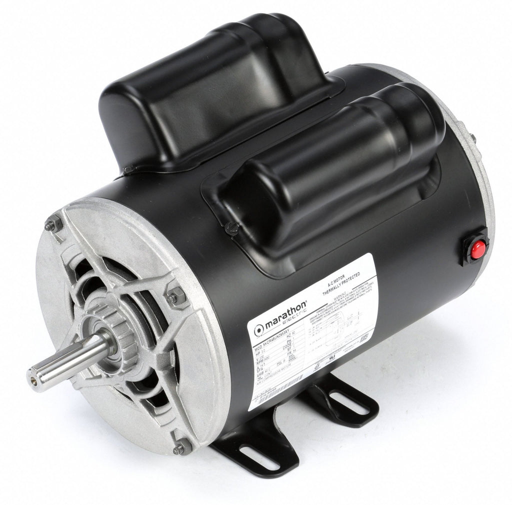 Marathon Motors 3 HP Commercial Duty Air Compressor  Motor,Capacitor-Start/Run,3450 Nameplate RPM,230 Voltage