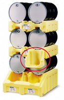 Enpac Drum Stacker Shelf, Polyethylene, For Use With Mfr. No. 6002-YE, 17 in Length, 22 in Width - 6003-YE