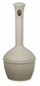 Justrite 4 gal Cigarette Receptacle, 38 in Height, 12 in Base Dia., Plastic, Tan - 268502