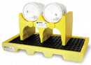 Enpac Pail Containment Stacker, 100 lb Load Capacity, Number of Drums 2, 31 in Length, 19 in Width - 6012-YE