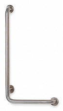 Top Brand Length 32", Left Hand 90 Degrees, Stainless Steel, Grab Bar - 3P922