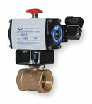 Milwaukee Valve 1 in Bronze Double Acting Pneumatically Actuated Butterfly Valve With Viton(R) Seat Material - MBDAO A 100
