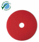3M 20 in Non-Woven Polyester Fiber Round Buffing and Cleaning Pad, 175 to 600 rpm, Red, 5 PK - 5100