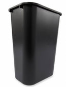 Rubbermaid 10 gal Rectangular Wastebasket, Plastic, Black - FG295700BLA