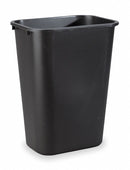 Rubbermaid 10 gal Rectangular Wastebasket, Plastic, Black - FG295700BLA