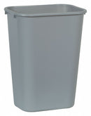 Rubbermaid 10 gal Rectangular Wastebasket, Plastic, Gray - FG295700GRAY