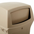 Rubbermaid 35 gal Square Trash Can, Plastic, Beige - FG843088BEIG