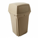 Rubbermaid 35 gal Square Trash Can, Plastic, Beige - FG843088BEIG