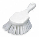 Tough Guy 8 inL Nylon Long Handle Utility Brush, White - 1VAE2