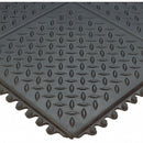 Wearwell Interlocking Antifatigue Mat, Nitrile Rubber, Black, 1 EA - 470