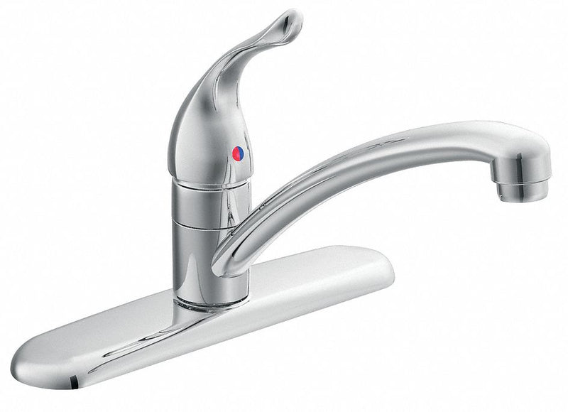 Moen Chrome, Low Arc, Kitchen Sink Faucet, Manual Faucet Activation, 1.50 gpm - 67425