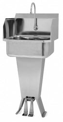 Sani-Lav Stainless Steel Hand Sink, With Faucet, Floor Mounting Type, Stainless - 503L