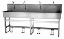 Sani-Lav Stainless Steel Wash Station, With Faucet, Floor Mounting Type, Stainless - 58FSL