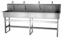 Sani-Lav Stainless Steel Wash Station, With Faucet, Floor Mounting Type, Stainless - 58FAL