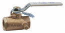 Apollo Ball Valve, Lead-Free Bronze, Inline, 2-Piece, Pipe Size 1 in, Connection Type FNPT x FNPT - 95ALF10501