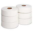 Georgia-Pacific Jumbo Roll Bath Tissue, Septic Safe, 2 Ply, White, 2000 Ft, 6 Rolls/Carton - GPC13102