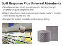 Brady 10 in Absorbent Pad, Fluids Absorbed: Universal, Heavy, 11.1 gal, 200 PK - SRP200