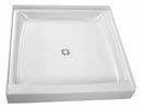 Fiat Products 32 in" x 32 in" x 6 in" Single Threshold Molded Stone Shower Floor - 32WL100