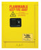 Condor 4 gal Flammable Cabinet, Manual Safety Cabinet Door Type, 22 1/8 in Height, 17 3/8 in Width - 45AE90